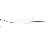  Skrovita tenda Bijelo 500 × 350 cm Tkanina i Aluminij | shoptok.hr