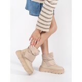 SEASTAR Beige insulated women's snow boots with a thick sole Cijene