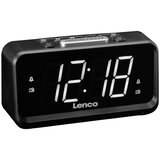 Lenco Radio-budilka z ročnim zatemnjevalcem in LED nočno lučko dvojna budilka, Črna, (5000231726) Cene