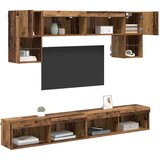 TV stenske enote z LED 6 pcs Star les Konstruiran les, (5000132361) | Shoptok.si