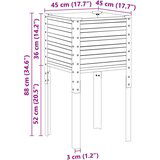 vidaXL Vrtno korito 45x45x88 cm pocinkano jeklo | Shoptok.si