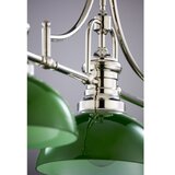 Jupiter 2072 - Luster na šipci PLATINO 3xE27/15W/230V zelena/sjajni hrom | Eponuda.com