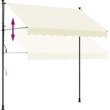 Tenda na uvlačenje krem 300 x 150 cm od tkanine i čelika | shoptok.hr