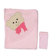  Set za kupanje Peškir sa rukavicom za bebe, Svetloroze Cene