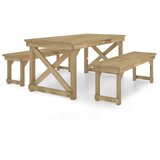  3-dijelni vrtni blagovaonski set od impregnirane borovine | Eponuda.com