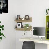  Zidne police 2 kom boja hrasta sonome 80x11,5x18 cm od iverice | shoptok.hr