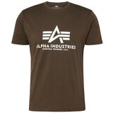 Alpha Industries Majica oliva / bela | Shoptok.si