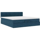  Otomanski okvir kreveta s madracima plavi 200x200cm baršunasti | shoptok.hr