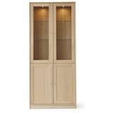 Hammel Furniture Vitrina z osvetlitvijo v hrastovem dekorju 89x199 cm Mistral - Hammel Furniture Cene
