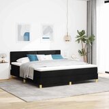  LED Box Spring Krevet s madracem Crna 180 x 200 cm tkanina | shoptok.hr