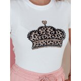 DStreet T-shirt damski z koroną BLINGESSO biały | ePonuda.com