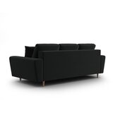 Cosmopolitan Design Crna baršunasti sklopiva/s prostorom za odlaganje sofa 235 cm Kyoto – | shoptok.hr