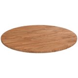 vidaXL Okrogla mizna plošča svetlo rjava Ø60x1,5 cm trdna hrastovina Cene