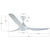  Lucci air 213096 - LED plafonski ventilator MARINER LED/15W/230V beo + daljinski upravljač | Eponuda.com