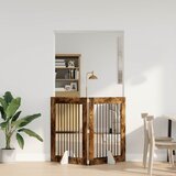  Vrata za pse s postoljem 2 pcs Dimljeni hrast 80 x 100 cm | shoptok.hr