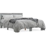 Furnova Posteljni okvir siva sonoma 135x190 cm inženirski les in kovina, (21934000) | Shoptok.si