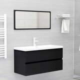 Ormarić za umivaonik crni 90 x 38,5 x 45 cm konstruirano drvo | Eponuda.ba