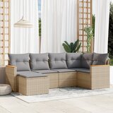 Maison Chic Seti vrtnega pohištva - Vrtna garnitura - Vrtni pohištvo set 6-delna z blazinami bež poli ratan, (21813201) | Shoptok.si