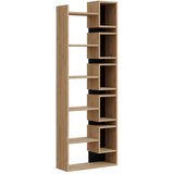 Marckeric Crna/u prirodnoj boji biblioteka u dekoru hrasta 60x168,5 cm Eladi – Cijene