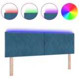 LED uzglavlje s dijamantnim blokovima tamno plavo 144 cm baršun | shoptok.hr