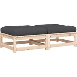 Maison Chic Vrtni stolček - Vrtni stoli za noge z blazino 2 kosa trdna borovina JS984, (21877291) | Shoptok.si