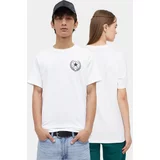 Converse Bombažna kratka majica bela barva