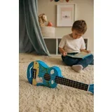 ukulele drvena gitara za decu sa 4 najlonske žice i trzalicom plava