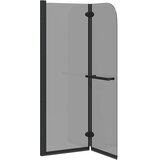  Ograda za tuš Crna 120 x 140 cm ESG staklo i aluminij | shoptok.hr