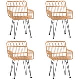  5-dijelni vrtni blagovaonski set od poliratana Smeđa Dužina stola 160 cm | Shoptok.si