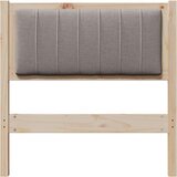  Tapecirani uzglavlje Smeđa 80 cm Čvrsto borovo drvo | shoptok.hr