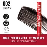 Rimmel London Thrill Seeker Mega Lift maskara za volumen odtenek 002 Black Brown 10 ml | Shoptok.si