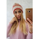 Kesi Women's Cap Kinga K297 Beige + Mocca + Red Cene