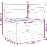  Kutna vrtna sofa 73 x 73 x 78 cm od masivne borovine | Eponuda.ba