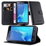 Cadorabo Ohišje, združljivo z Samsung Galaxy J3 2015 v oksidna črna - Zaščitni ovitek z magnetnim zapiranjem, stoječo funkcijo in režo za kartice, (20552275) | Shoptok.si