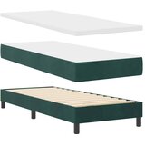  Krevet s opruga kutije Tamnozelena 80 x 200 cm Baršun | shoptok.hr