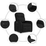 vidaXL Električni naslanjač s funkcijo vstajanja črn | Shoptok.si