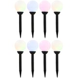  Vanjske solarne svjetiljke 8 kom LED kuglaste 15 cm RGB | shoptok.hr