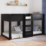  Krevet s daskama Crni hrast 100 x 200 cm Konstruirano drvo | shoptok.hr