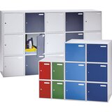 eurokraft basic omarica kocka s ključavnico, antibakterijska, vxšxg 350 x 400 x 450 mm, svetlo sive barve ral 7035 | Shoptok.si