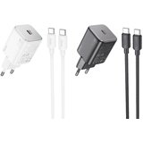 hoco. stenski polnilec tipa C + kabel tipa C v tip C QC PD 20W N40 črn | Shoptok.si