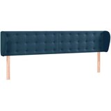  Uzglavlje s ušima tamnoplavo 183x23x78/88 cm baršunasto | shoptok.hr
