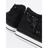 Shelvt Openwork black high sneakers | Shoptok.si