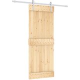  Klizna vrata Prirodna i bijela 80 x 210 cm Čvrsta borovina | Eponuda.ba