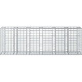  Gabionska dvignjena postelja 2 pcs srebrna 250 x 50 x 80 cm, (5000218505) | Shoptok.si