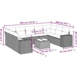 vidaXL 10-dijelni set vrtnih sofa od poliratana s jastucima smeđi | shoptok.hr