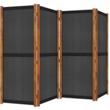 Sobna pregrada s 4 panela crna 280 x 180 cm | shoptok.hr