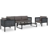  Modularna kutna sofa od poliratana s lijevim naslonom antracit | shoptok.hr