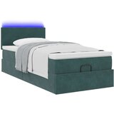 vidaXL Otomanski posteljni okvir z vzmetnico zelen 80x200 cm žamet, (21609639) | Shoptok.si