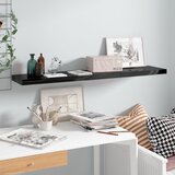 vidaXL Plutajuća zidna polica visoki sjaj crna 120 x 23,5 x 3,8 cm MDF Cijene