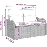  Sjedeća garnitura za vrt 10 pcs Siva poliratan | shoptok.hr